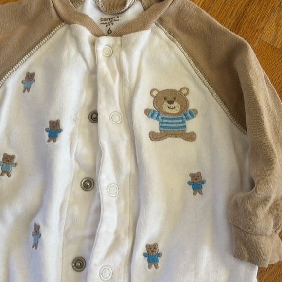 Teddy Bear Sleep & Play Pajamas (Size 6 Months) - Picture 3 of 7